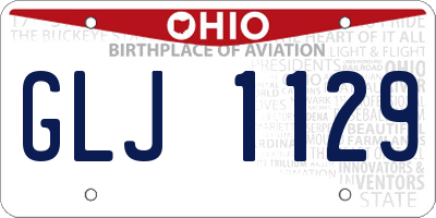 OH license plate GLJ1129