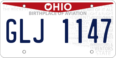 OH license plate GLJ1147