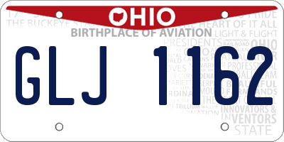 OH license plate GLJ1162