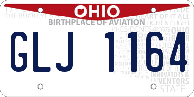 OH license plate GLJ1164
