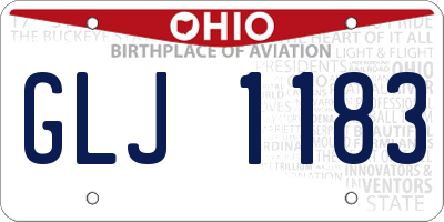 OH license plate GLJ1183