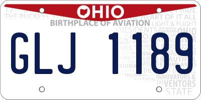 OH license plate GLJ1189