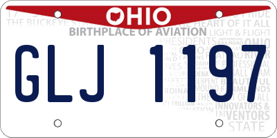 OH license plate GLJ1197
