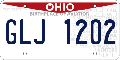 OH license plate GLJ1202