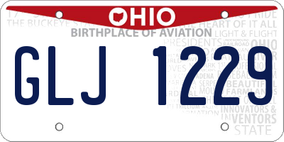OH license plate GLJ1229