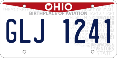 OH license plate GLJ1241