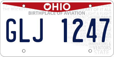 OH license plate GLJ1247