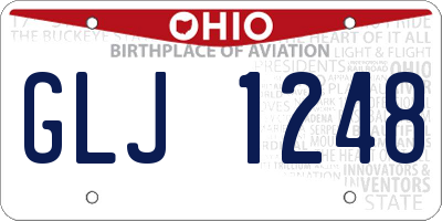 OH license plate GLJ1248
