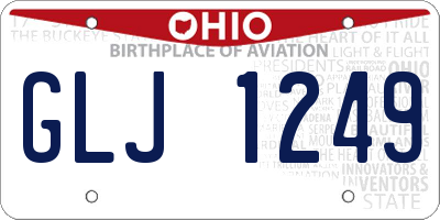OH license plate GLJ1249