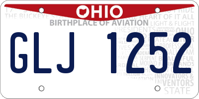 OH license plate GLJ1252