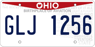 OH license plate GLJ1256