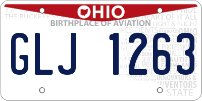 OH license plate GLJ1263