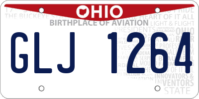 OH license plate GLJ1264