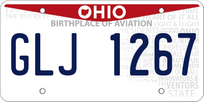 OH license plate GLJ1267