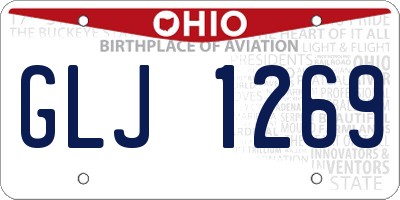 OH license plate GLJ1269