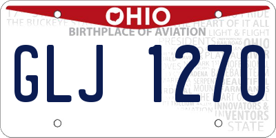OH license plate GLJ1270