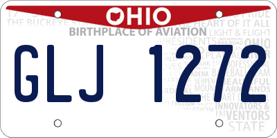 OH license plate GLJ1272