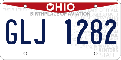 OH license plate GLJ1282