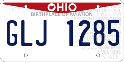 OH license plate GLJ1285