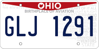 OH license plate GLJ1291
