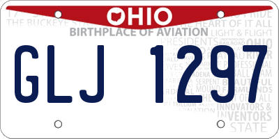 OH license plate GLJ1297