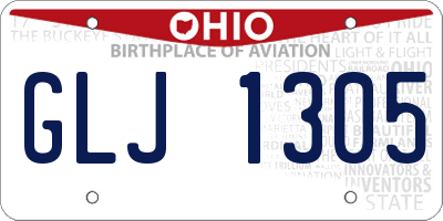 OH license plate GLJ1305