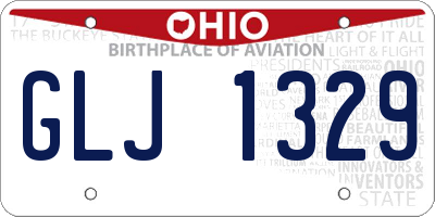 OH license plate GLJ1329