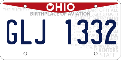 OH license plate GLJ1332