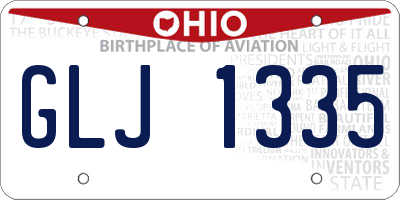 OH license plate GLJ1335