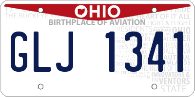 OH license plate GLJ1341