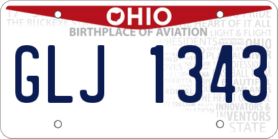 OH license plate GLJ1343