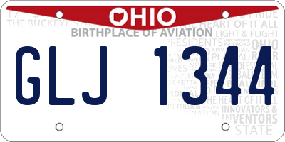 OH license plate GLJ1344