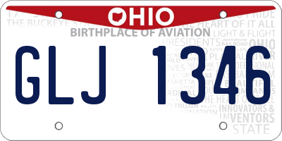 OH license plate GLJ1346