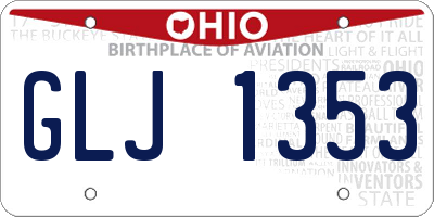 OH license plate GLJ1353