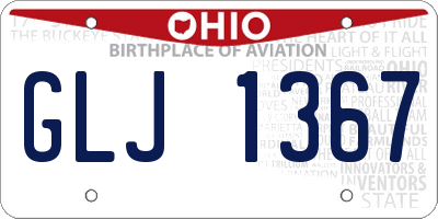 OH license plate GLJ1367