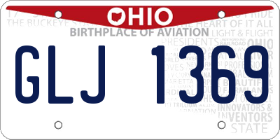 OH license plate GLJ1369
