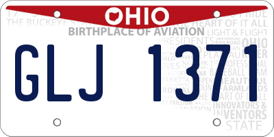OH license plate GLJ1371