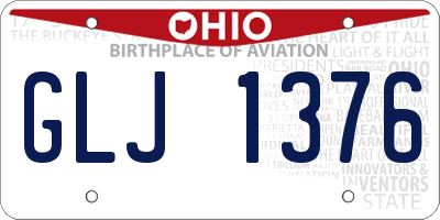 OH license plate GLJ1376