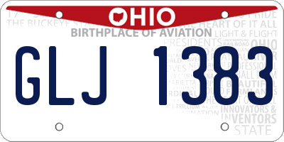 OH license plate GLJ1383