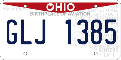 OH license plate GLJ1385