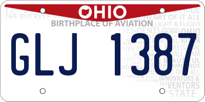 OH license plate GLJ1387