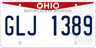 OH license plate GLJ1389