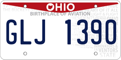 OH license plate GLJ1390