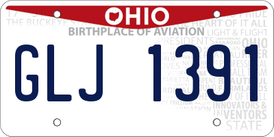 OH license plate GLJ1391