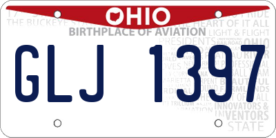 OH license plate GLJ1397