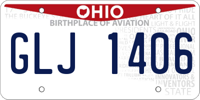 OH license plate GLJ1406