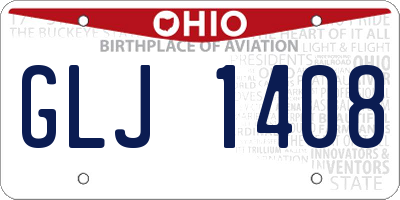 OH license plate GLJ1408