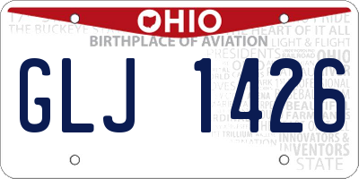 OH license plate GLJ1426