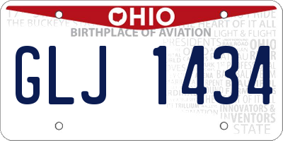 OH license plate GLJ1434