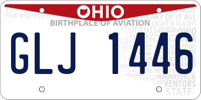 OH license plate GLJ1446